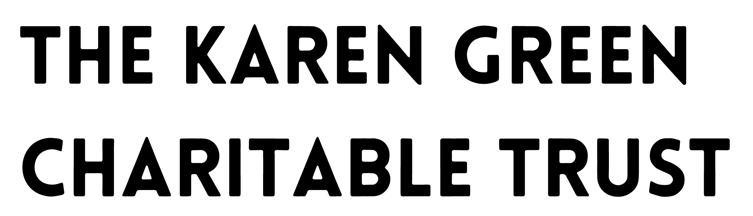 The Karen Green Charitable Trust dark grey typography logo